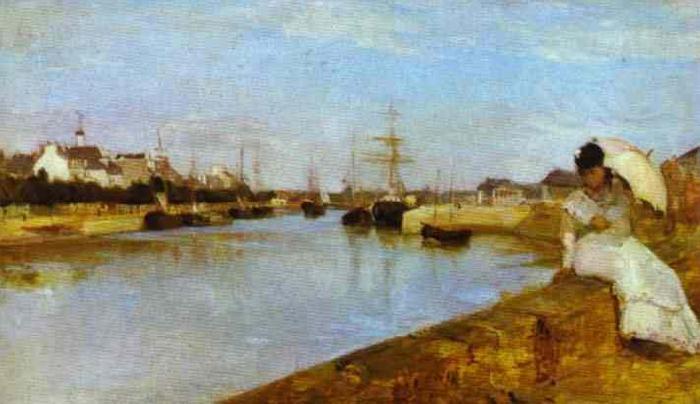 Berthe Morisot The Harbor at Lorient, National Gallery of Art, Washington oil painting picture